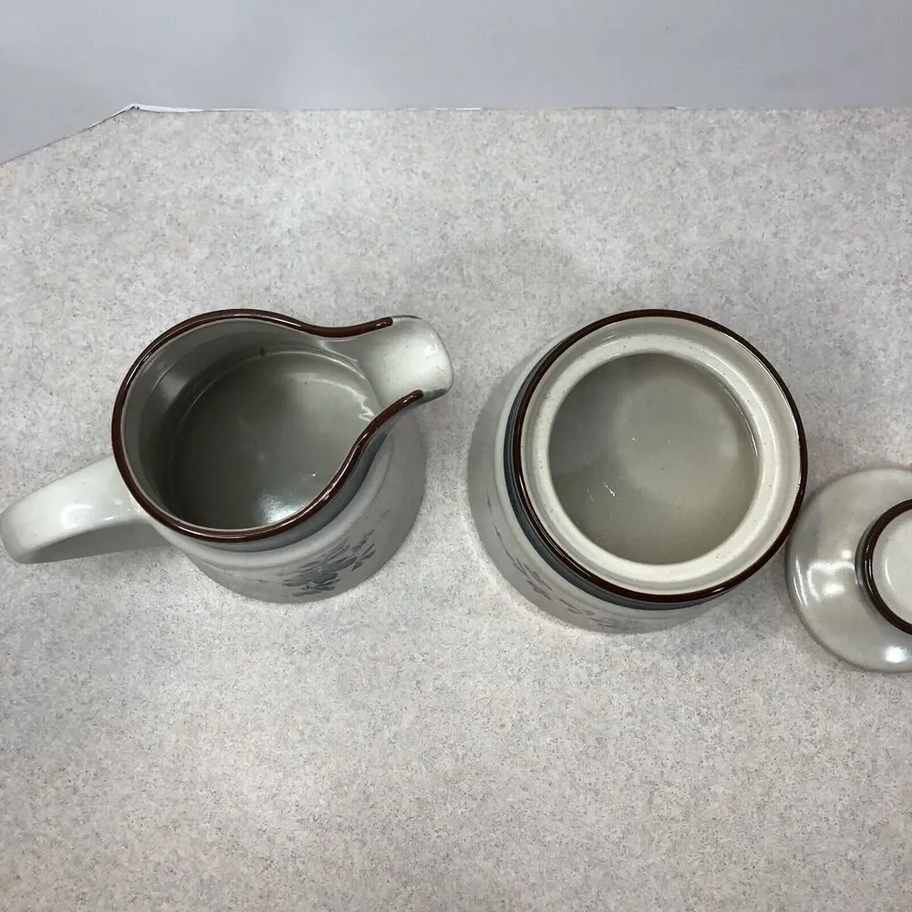 Noritake Stoneware Sugar and Creamer Set-Pleasure 8344‎ EXCELLENT
